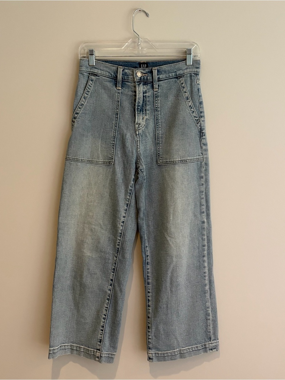 GAP Women's Light Wash High Rise Wide Leg Jeans Size 4/27